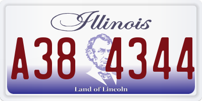 IL license plate A384344