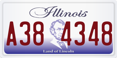 IL license plate A384348