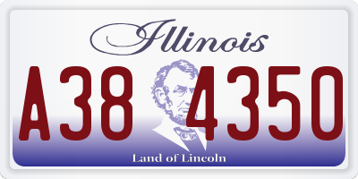IL license plate A384350