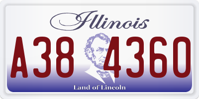 IL license plate A384360