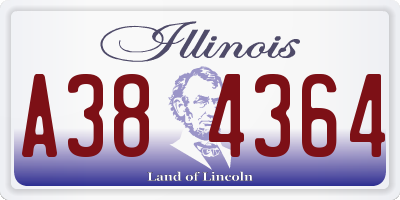 IL license plate A384364