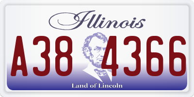 IL license plate A384366