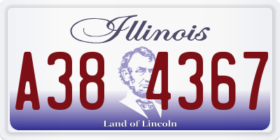IL license plate A384367