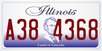 IL license plate A384368
