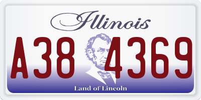 IL license plate A384369