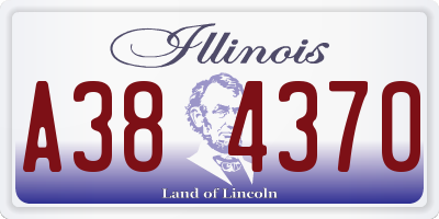 IL license plate A384370