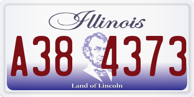 IL license plate A384373