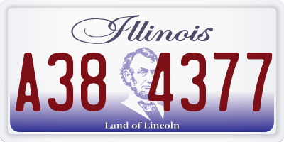 IL license plate A384377