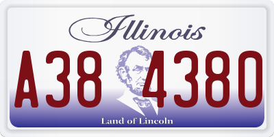 IL license plate A384380