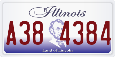 IL license plate A384384