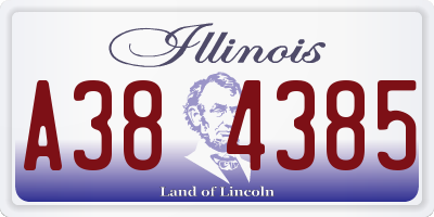 IL license plate A384385