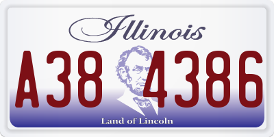 IL license plate A384386