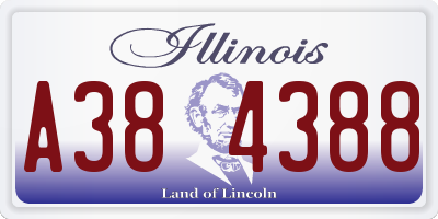 IL license plate A384388