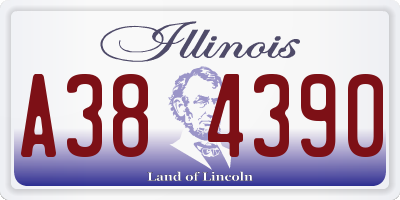 IL license plate A384390