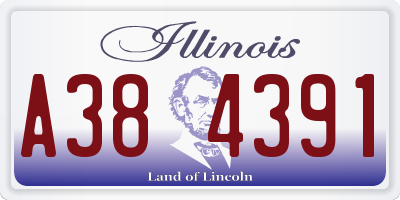 IL license plate A384391