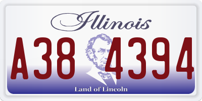 IL license plate A384394