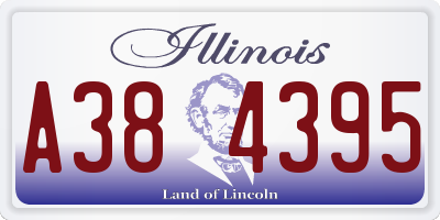 IL license plate A384395