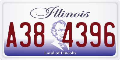 IL license plate A384396