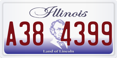 IL license plate A384399