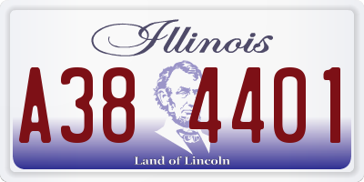 IL license plate A384401