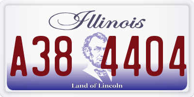 IL license plate A384404