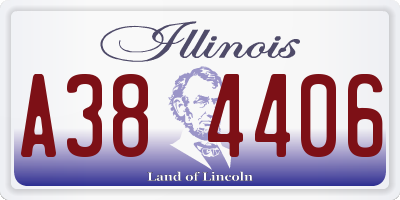 IL license plate A384406