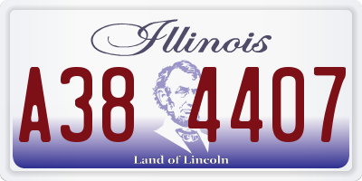 IL license plate A384407