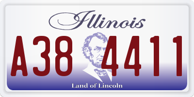 IL license plate A384411