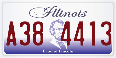 IL license plate A384413