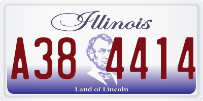 IL license plate A384414