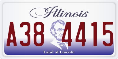 IL license plate A384415