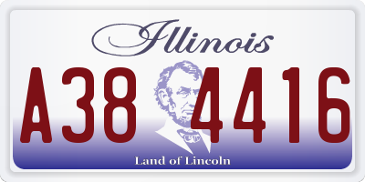 IL license plate A384416