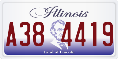 IL license plate A384419