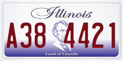 IL license plate A384421