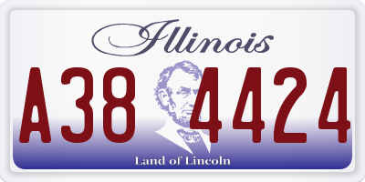 IL license plate A384424