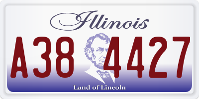 IL license plate A384427
