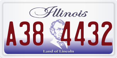 IL license plate A384432