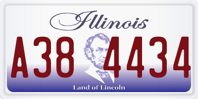 IL license plate A384434