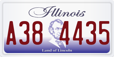 IL license plate A384435