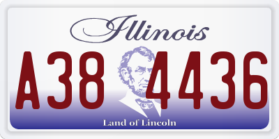 IL license plate A384436