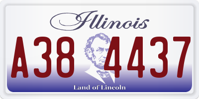 IL license plate A384437