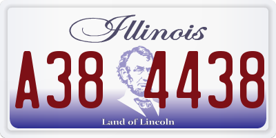 IL license plate A384438