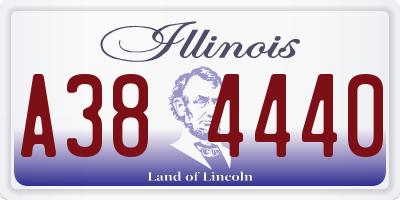 IL license plate A384440