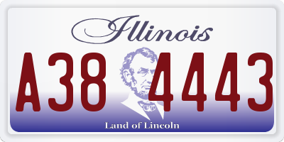 IL license plate A384443