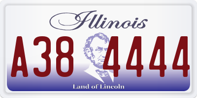 IL license plate A384444
