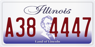 IL license plate A384447