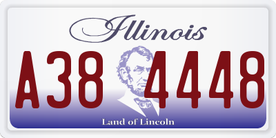 IL license plate A384448