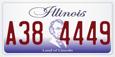IL license plate A384449