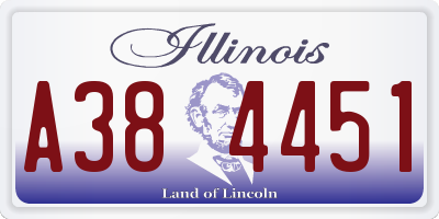 IL license plate A384451