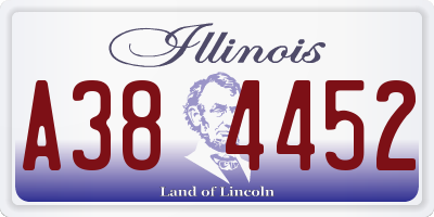IL license plate A384452